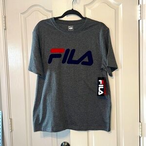 Fila Men's Shirt Classic Logo Crew Gray size Medium